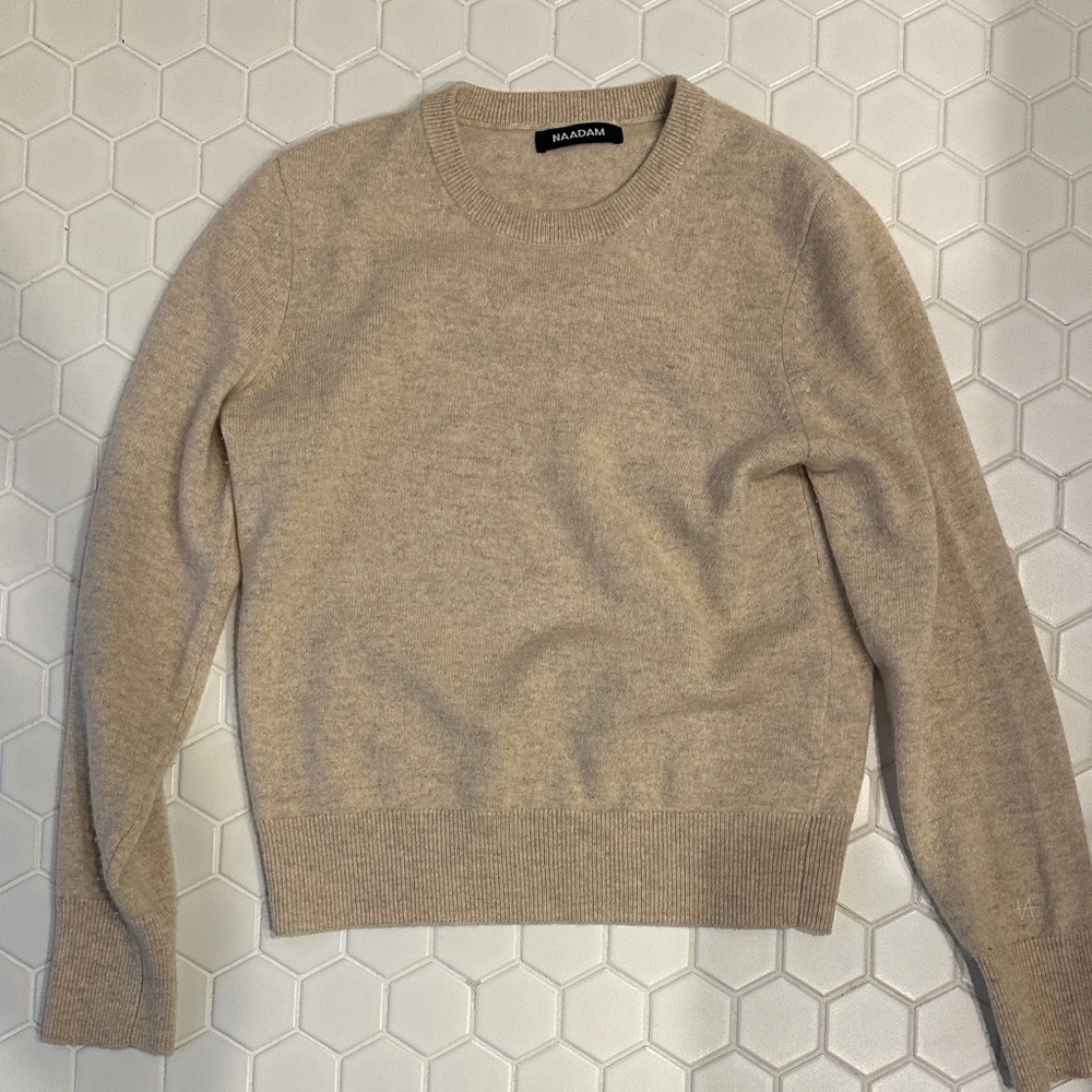 NAADAM Light Beige Knit Sweater XXS